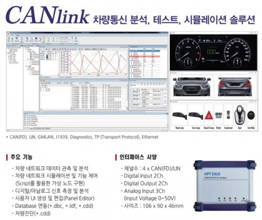 중고 CANLink-Pro (HPT-2410인터페이스포함) 차량용 통신 네트워크 분석솔루션